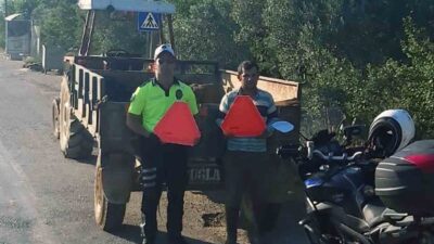 TRAFİKÇİLERDEN REFLEKTÖR DENETİMİ