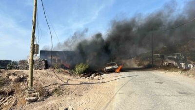 MUĞLA’NIN BODRUM İLÇESİNDE ATIK YAKARKEN