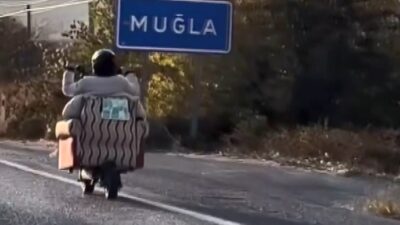 MUĞLA'NIN MENTEŞE İLÇESİNDE SCOOTER ÜZERİNE