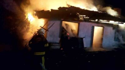 DENİZLİ’NİN BEYAĞAÇ İLÇESİNDE METRUK EVDE