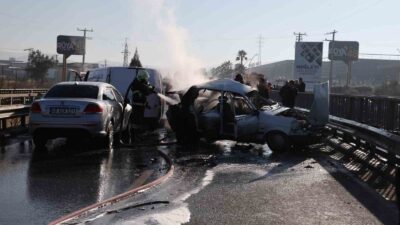 MUĞLA'DA MEYDANA GELEN ZİNCİRLEME TRAFİK