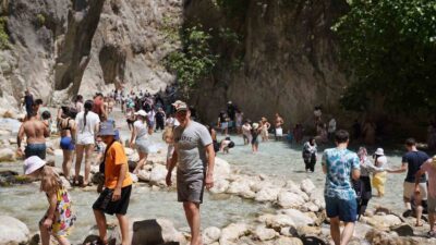 SAKLIKENT KANYONU’NA ZİYARETÇİ AKINI