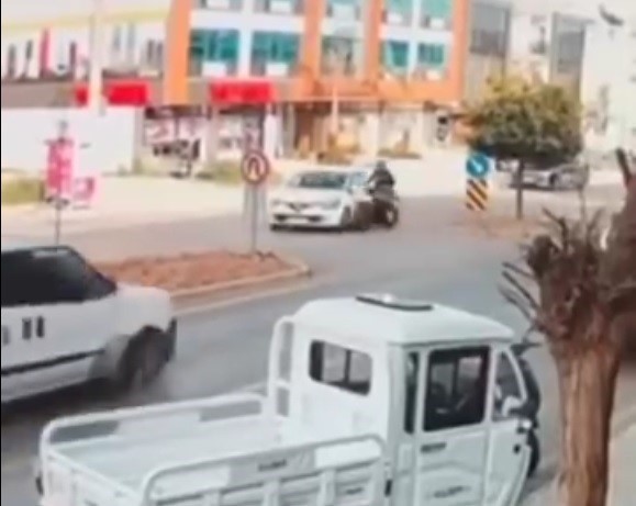 Muğla’nın Bodrum ilçesinde motosikletin