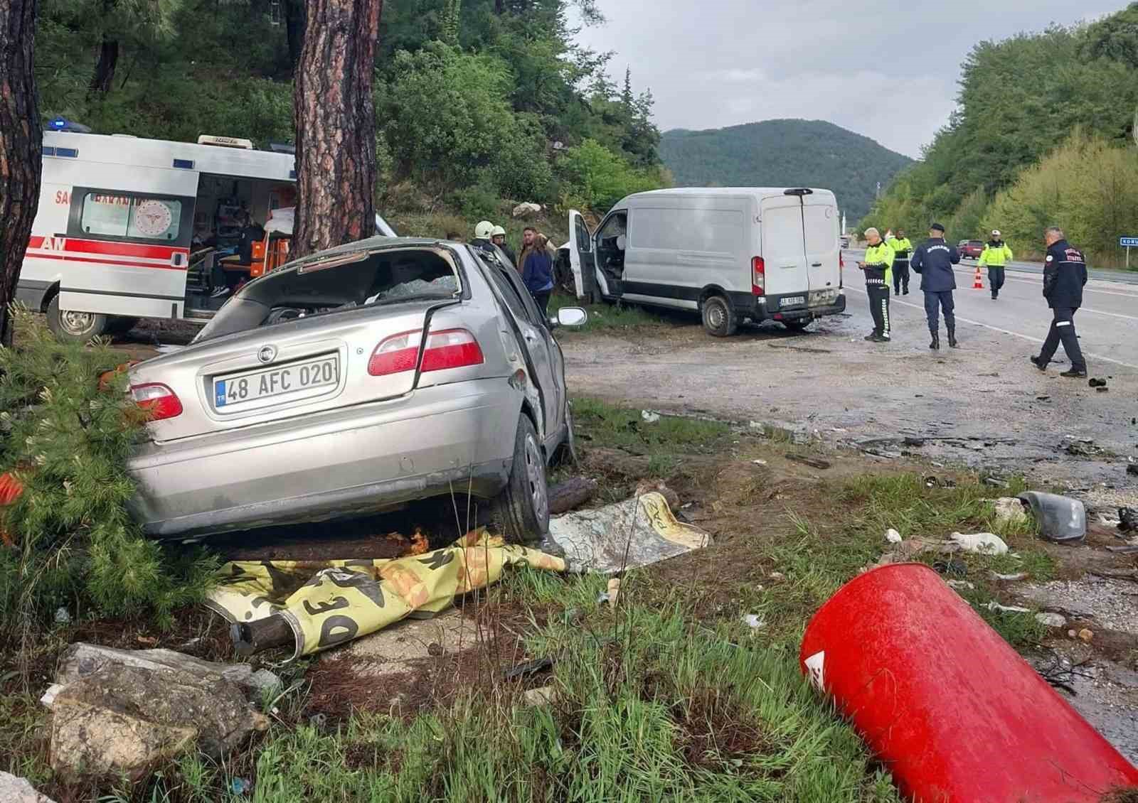 Milas-Yatağan karayolunda kaza: 1 ölü, 2 yaralı Muğla’da iki aracın karıştığı