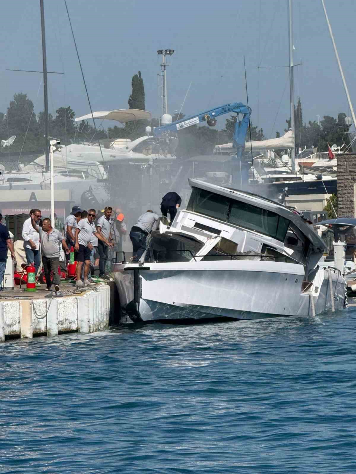 Bodrum’daki marinada patlama: 3 yaralı Muğla’nın Bodrum ilçesinde bir