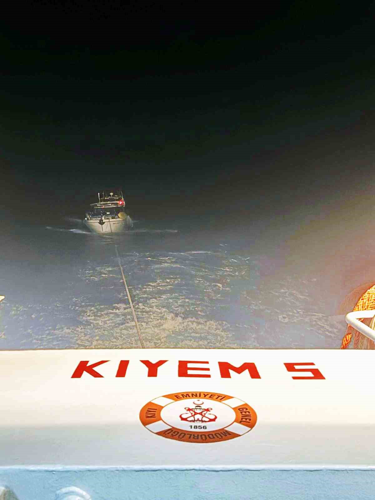 Dalaman açıklarında sürüklenen tekne kurtarıldı Muğla’nın Dalaman ilçesi açıklarında