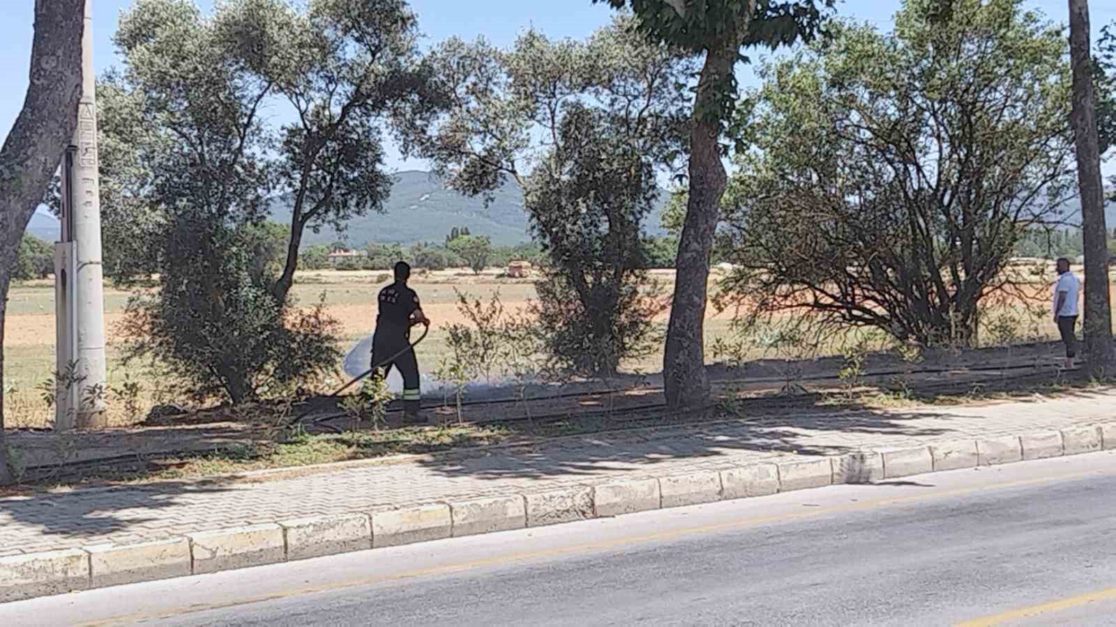 Menteşe’de yangın büyümeden söndürüldü Muğla’nın Menteşe ilçesi Uğur