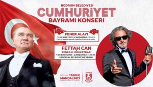 Bodrum’da ünlü sanatçı Cumhuriyet konserinde sahne alacak