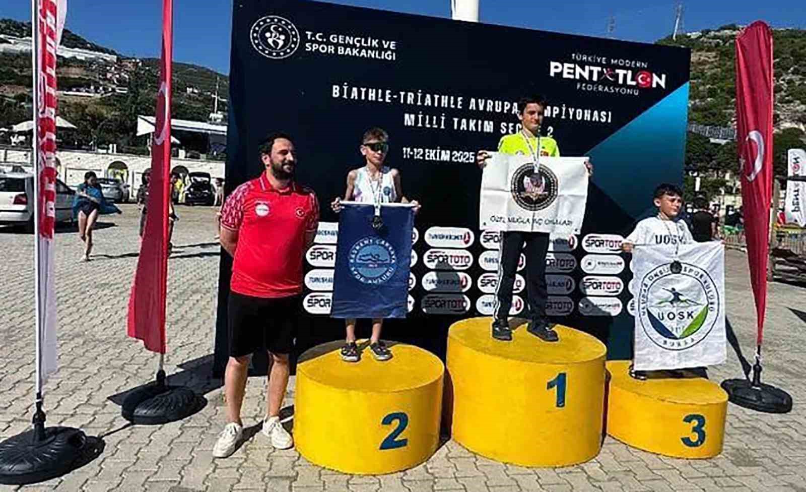 Muğla Büyükşehir sporcusu Batur Genç’ten iki günde iki Türkiye şampiyonluğu Biathle-Triathle Avrupa Şampiyonası Milli