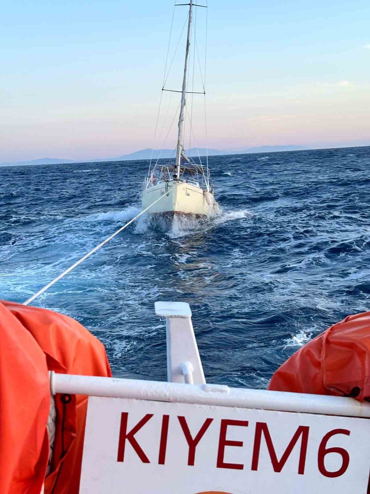 Muğla’nın Datça ilçesi açıklarında makine