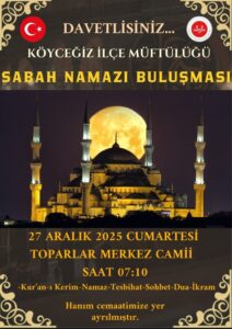 Köyceğizliler Sabah Namazı buluşmasına davet edildi