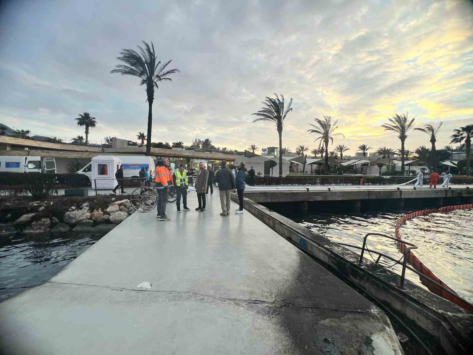 Muğla’nın Bodrum ilçesinde marinada