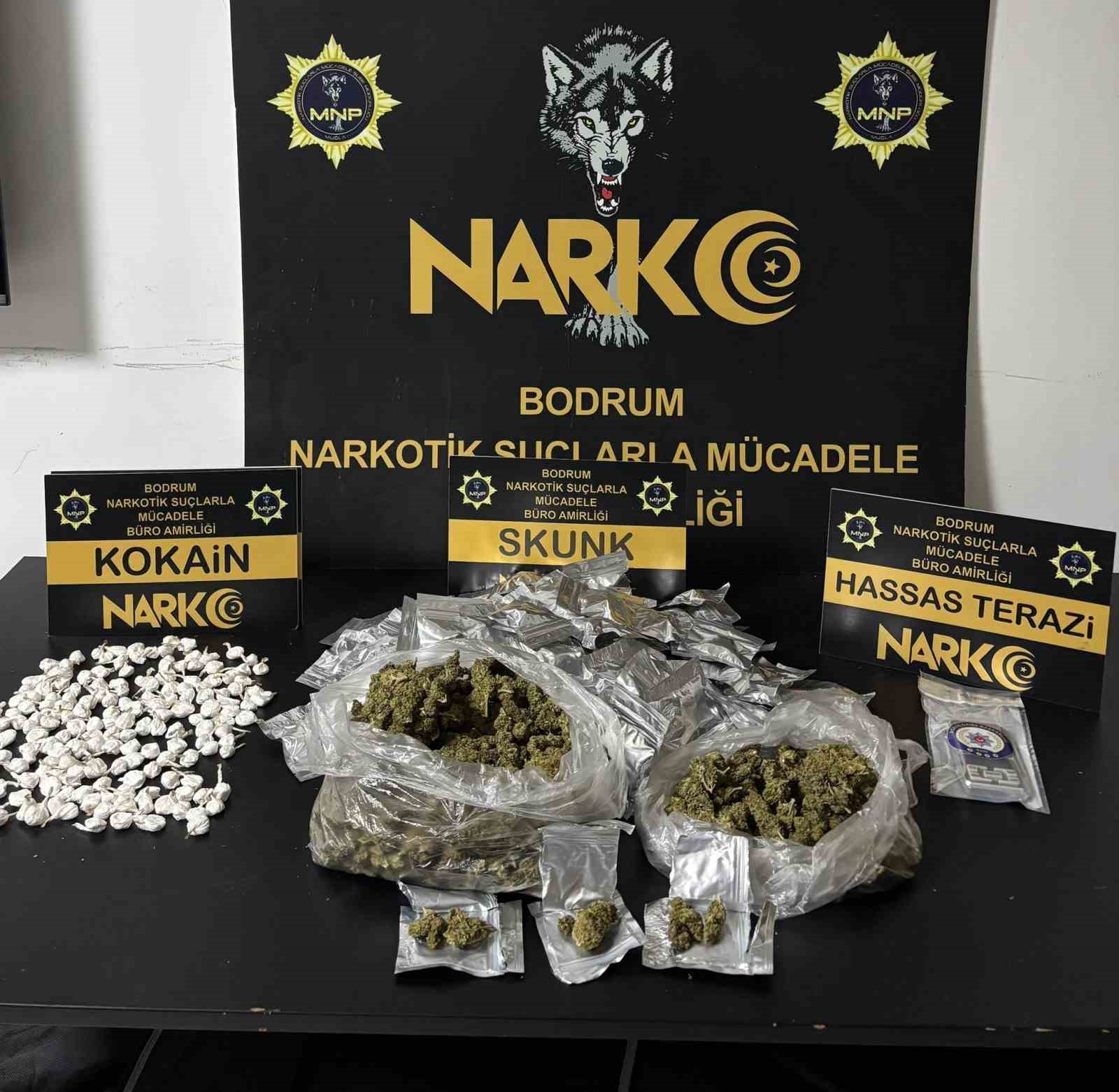 Muğla’nın Bodrum ilçesinde uyuşturucu