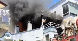 Balkonda mangal keyfi facia ile sonuçlandı: Patlayan tüp yangına neden oldu