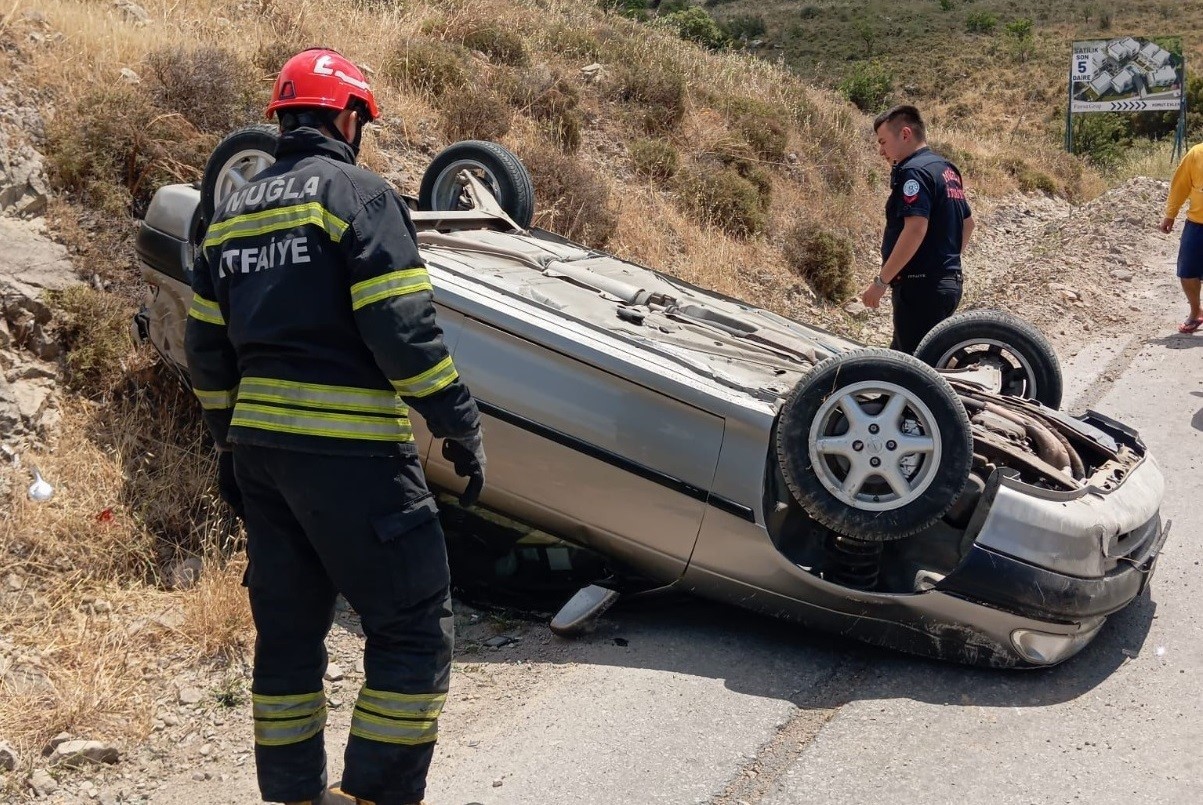 Muğla’nın Bodrum ilçesinde virajda