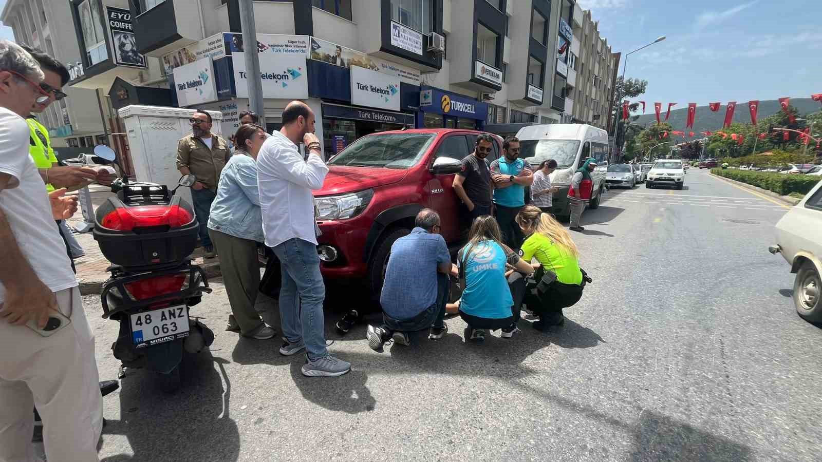 Muğla’nın Menteşe ilçesinde motosiklet