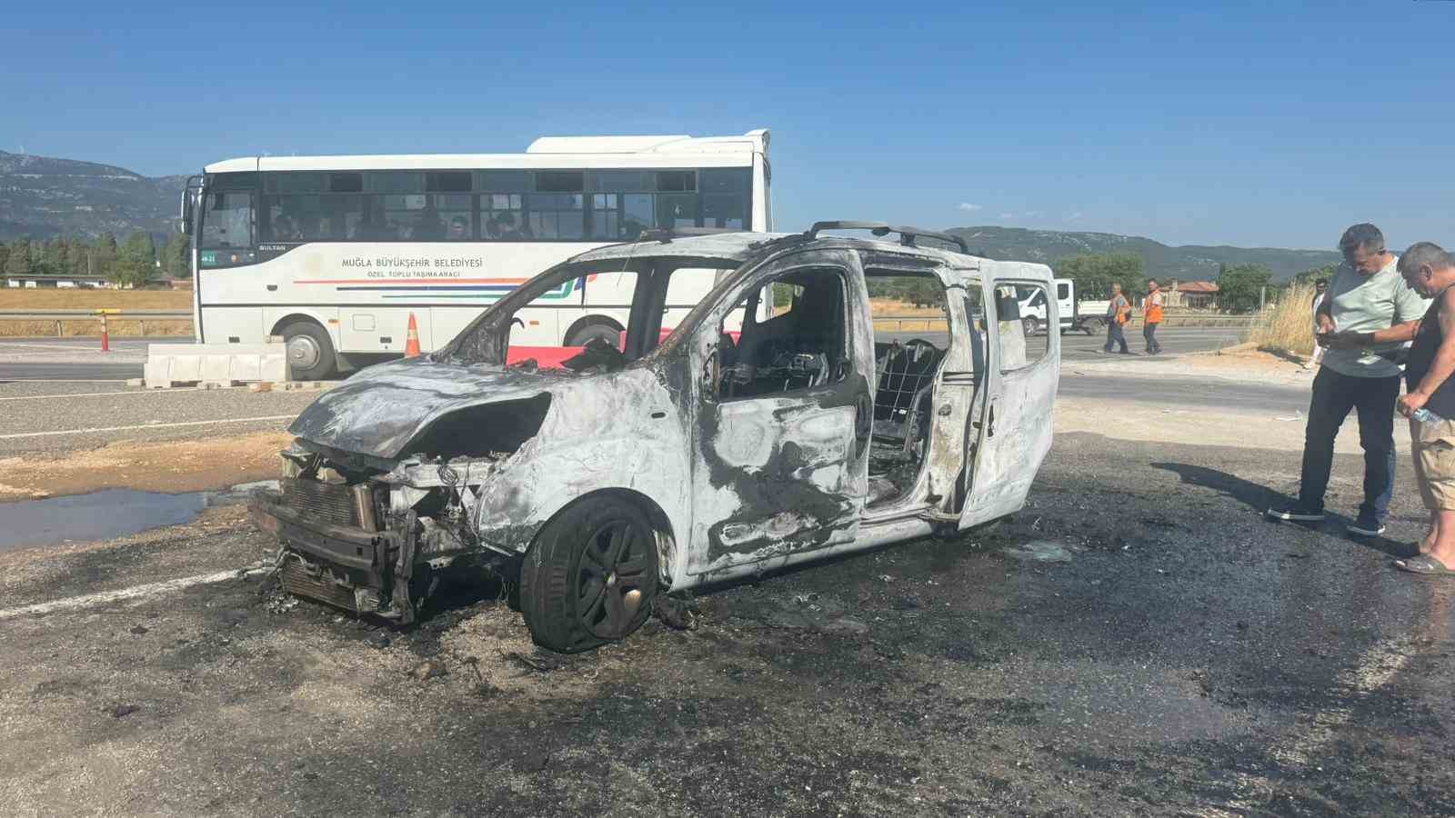 Muğla’nın Menteşe ilçesinde seyir halindeki