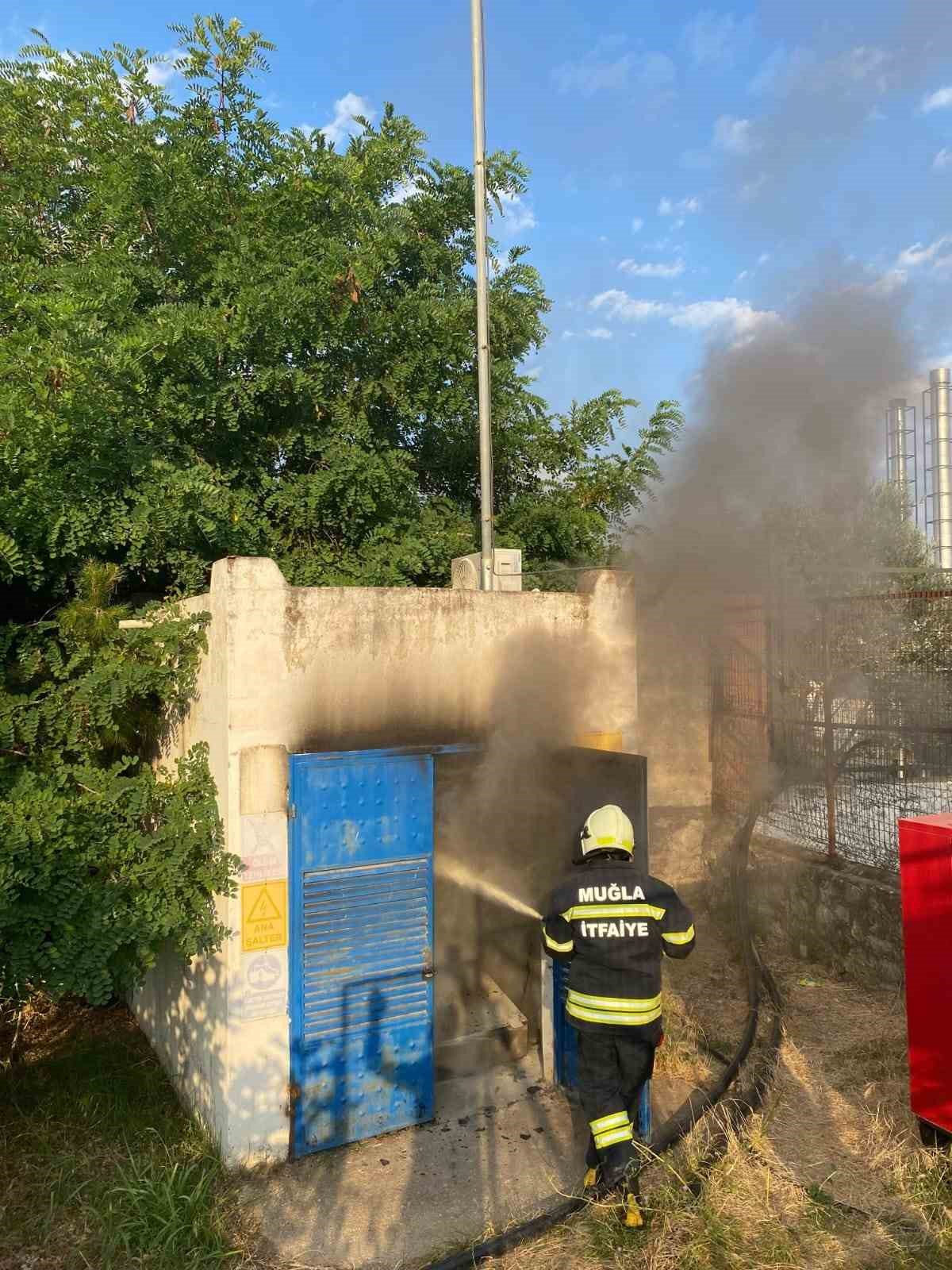 Muğla’nın Bodrum ilçesinde bir trafo